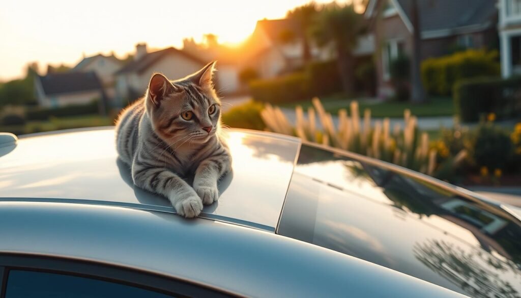 cat on car cat on car